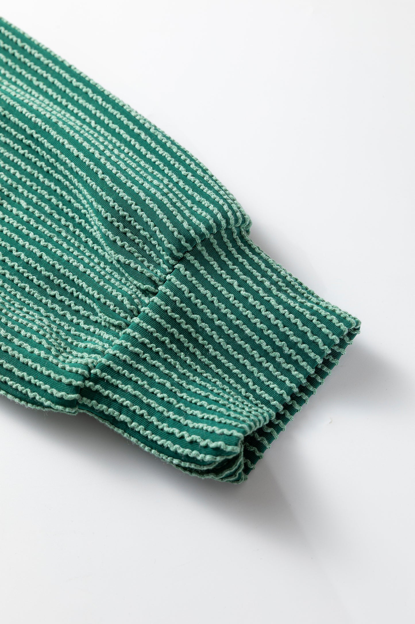 Dark Green MERRY Corded Long Sleeve Top and Pockets Pants Set