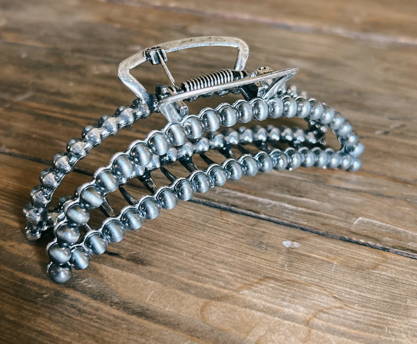 Navajo Pearl Bead Hair Claw Clip