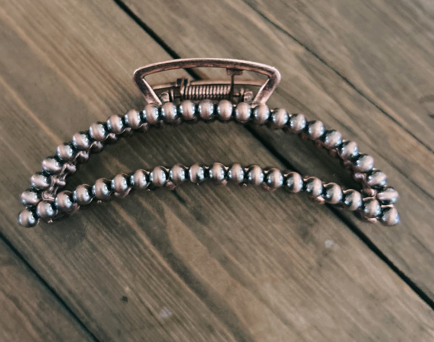 Navajo Pearl Bead Hair Claw Clip