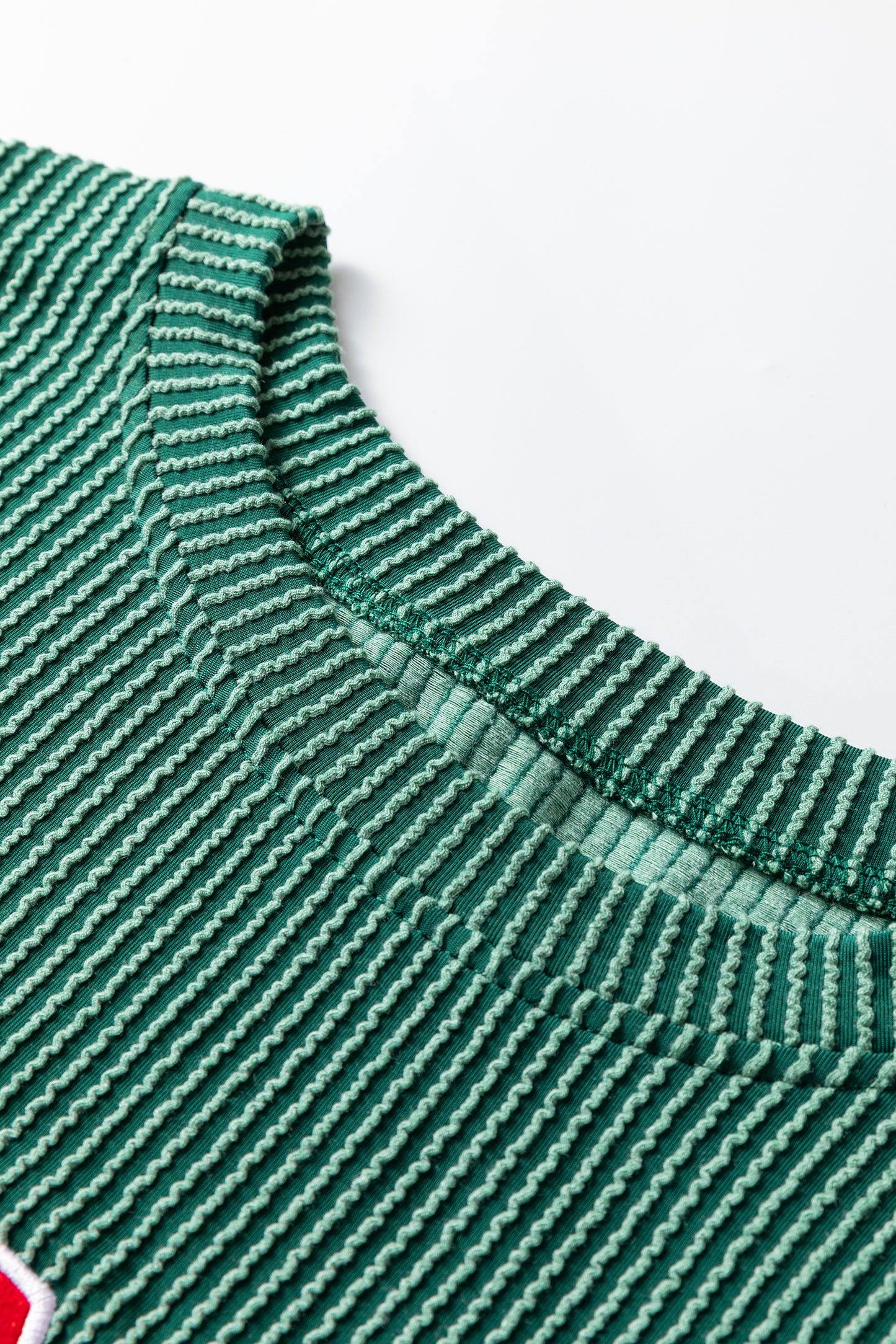 Dark Green MERRY Corded Long Sleeve Top and Pockets Pants Set